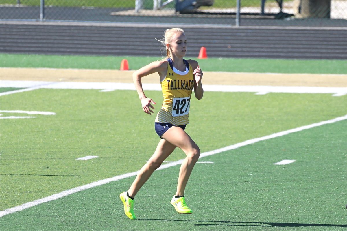 Sophomore Makayla Martuccio runs at the District Meet for the girls division II race at GlenOak High School on Oct. 19, 2024.